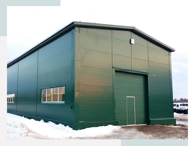 Двускатные ангары в Ухте