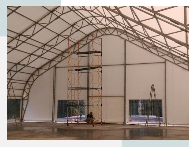 Шатровые ангары в Ухте