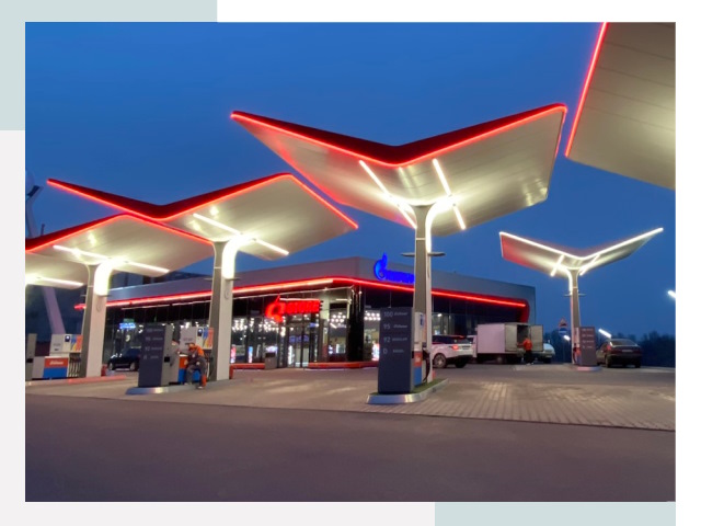 Навесы для АЗС в Ухте